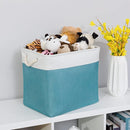 Bidtakay Storage Baskets Extra Large 17x12x15 In Teal Blue Nursery Toy Baskets Fabric Long Shelf Baskets for Organizing Set of 2 Linen Closet Bins for Shelves Decorative Blanket Basket Living Room by TinyTreasures Baby Boutique