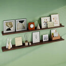Floating Picture Ledge Shelves 72 Inch Solid Oak Wood Set of 2, Rustic Wall Storage Shelves with Lip, Kids Bookshelf, Photo & Picture Ledge Shelves for Bedroom, Living Room, Kitchen by CozyNest Decor