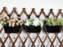 6 Pack Metal Hanging Planter for Outdoor Plants, 10 Inch Black Fence Planters Railing Pots for Garden Patio Balcony Decor, Flower Bucket with Detachable Hooks (Black, 6Pcs) by CozyNest Decor
