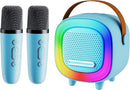 Mini Karaoke Machine Speaker for Kids Adults, Portable Bluetooth with 2 Wireless Microphones, Children's Day Birthday Gift Ideas for Toys for Teens Boys and Girls Aged 4, 5, 6, 7, 8, 9, 10, 11, 12+ by TinyTreasures Baby Boutique