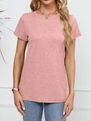 Soft Short Sleeve Shirts for Women, Crew Neck T Shirts for Women Loose Fitting Lightweight Top Basic Tee Shirt by TinyTreasures Baby Boutique