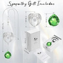 Sympathy Gift Modern Grief Gift for Lose of Loved Ones, Memorial Suncatcher with 40mm Crystal Ball, Sorry for Your Lose Rainbow Maker, Bereavement Gift Idea Angel Wings Design, Green by GreenHaven Gardens