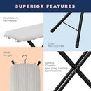 Ironing Board with Iron Rest, Iron Board with 3 Layers Extra Thick Cover, Compact and Space Saver Foldable Ironing Board, Adjustable Height, Easy Storage with Smart Hanger and Lightweight Design by CozyNest Decor