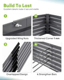 Quictent Galvanized Raised Garden Bed 8x4x2 Ft Tall Metal Planter Box for Vegetables Bottomless for Backyard, 2 Tomato Cages Included, 22.04" Deep, Dark Grey by GreenHaven Gardens