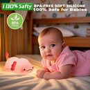 DREAMING MY DREAM Cute Axolotl Night Light, LED Squishy Novelty Animal Night Lamp, 3 Level Dimmable Nursery Nightlight for Breastfeeding Toddler Baby Kids Decor, Cool Gifts Kids (Axolotl) by TinyTreasures Baby Boutique