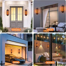 Solar Flame Lights Outdoor, Upgraded 74 LED Flickering Flame Lights, Solar Powered Auto On/Off, Outdoor Waterproof Wall Lanterns for House Garage Doorway Garden Porch Patio Yard Decoration (2 Pack) by GreenHaven Gardens