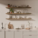 48 Inch Floating Shelves, 8 Inch Deep Floating Shelves for Wall, Hanging Shelf with Invisible Brackets, Wall Mounted Display Shelves for Bathroom, Bedroom, Living Room,3 Tier by CozyNest Decor