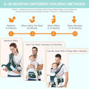 Baby Carrier Ergonomic Infant Carrier with Hip Seat Kangaroo Bag Soft Baby Carrier Newborn to Toddler 7-45lbs Front and Back Baby Holder Carrier for Men/Women Dad Mom by TinyTreasures Baby Boutique