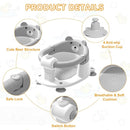 Baby Bath Seat for Babies 6 Months & up, Non-Slip Toddler Bath Seats for Babies Sitting Up, Safe Infant & Newborn Bathtub Chair with 4 Suction Cups & Soft Cushion for Shower,Gray by TinyTreasures Baby Boutique