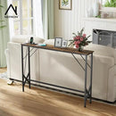 47.2'' Console Table, Skinny Entryway Table with Fast-Charging Station, Narrow Long Sofa Table, Behind Slim Couch Table for Entrance, Hallway, Living Room Decor ST-BR120-1 by CozyNest Decor