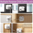 Child Proof Door Lock with Adjustable Strap, 3M Adhesive Safety Locks for Baby & Pets, No Tools Needed 4 Pack by TinyTreasures Baby Boutique