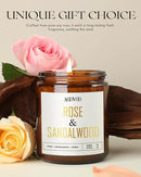 AOOVOO Rose Sandalwood Candles - 9 oz Scented Candles, Aromatherapy Candle, Soy Candle for Home Scented by CozyNest Decor