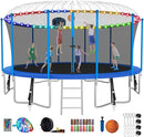 SKYUP Tranpoline 1500LBS 16 15 14 12 10 8 FT Tranpoline for 7-10 Kids and Adults, Windproof Outdoor Tranpoline with Enclosure Net, Basketball Hoop, Easy to Install & Last Long - ASTM Approved by TinyTreasures Baby Boutique