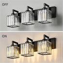 Modern Bathroom Vanity Light 3-Lights Black Crystal Wall Lamp Bathroom Modern Crystal Vanity Lighting by CozyNest Decor