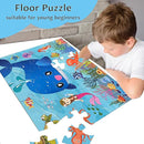 Jumbo Floor Puzzle for Kids, Large Jigsaw Puzzles 35 Piece for Kids Ages 3-5,Preschool Learning & Education Toys, Gifts for 4-8 Year Old Boys and Girls (Marine Animals) by TinyTreasures Baby Boutique
