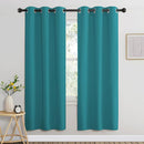 NICETOWN Peacock Teal Blackout Curtains for Living Room, Window Treatment Thermal Insulated Room Darkening Grommet Drapes Sound Dampening for Bedroom, 2 Panels, W37 x L72 by TinyTreasures Baby Boutique