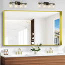 Gold Bathroom Mirror, 36x60 Inch Rectangular Deep Frame Mirror, Large Wall Mounted Bathroom Vanity Mirror Over Sink for Bedroom,Restroom, Living Room, Hangs Vertically or Horizontally by CozyNest Decor