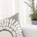 HWY 50 Grey Gray Decorative Throw Pillow Covers 18x18 Inch (1 Piece), Modern Embroidered Cotton Farmhouse Cushion Cover Pillow Case for Couch Living Room Bed Sofa, Sunflower by CozyNest Decor