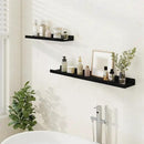 Floating Picture Ledge Shelves 24 Inch Solid Oak Wood Set of 2, Rustic Wall Storage Shelves with Lip, Kids Bookshelf, Photo & Picture Ledge Shelves for Bedroom, Living Room, Kitchen by CozyNest Decor