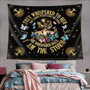 Inspirational Quote Tapestry Positive Motivational Uplifting Encouragement Gifts for Women Teens Girls,Inspirational Gift Wall Decor for Bedroom,They Whispered to Her You Cannot Withstand The Storm by CozyNest Decor