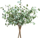 6Pcs Faux Eucalyptus Stems, 27" Artificial Eucalyptus Plants with White Frosted Coating, Fake Eucalyptus Decor Silk Greenery Leaves for Wedding Bouquets Home Decor DIY Floral Arrangements by CozyNest Decor