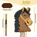 WERNNSAI Horse Piñata - Brown Horse Party Decorations Hanging Cowboy Piñata with Blindfold and Bat Western Cowboy Party Favors for Kids Boys Classroom Activities Game by TinyTreasures Baby Boutique