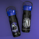 Zak Designs Harmony Wednesday Water Bottle for Travel or At Home, 20oz Recycled Stainless Steel is Leak-Proof When Closed and Vacuum Insulated with Straw Lid and Carry Handle (Wednesday Addams) by TinyTreasures Baby Boutique