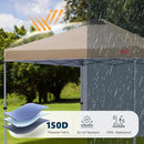 MASTERCANOPY Durable Pop-up Canopy Tent with 1 Sidewall (10'x10',Khaki) by GreenHaven Gardens