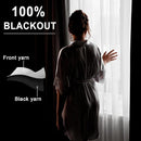 XWZO White 100% Blackout Curtains - Heat and Full Light Blocking Drapes with Black Liner for Bedroom/Laundry Room, Rod Pocket Window Panels with Tiebacks, White, W38 x L45, Set of 2 by TinyTreasures Baby Boutique