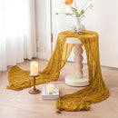 Sioloc Yellow Cheesecloth Table Runner Fall Autumn Decor for Home 10ft Table Cloth for Wedding Birthday Party Halloween Thanksgiving Decorations by CozyNest Decor