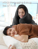 YnM Chunky Throw Blanket, Medium-Weight, Hand Knitted, Skin Friendly, Ventilated and Breathable, Machine Washable, Home Décor Piece for Couch, Sofa and Bed (Charcoal Grey, 50x70 Inch) by CozyNest Decor