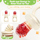 Bear Baby Fruit Food Feeder & Mini Freezer Nibble Tray Combo, 2 Pack Breastmilk Popsicle Molds for Baby Teething Relief, BPA Free Silicone Feeder for Safe Infant Self Feeding, Dishwasher Safe by TinyTreasures Baby Boutique