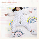 Baby Toddler Sleep Sack with Feet 2.5 TOG Winter, Wearable Blanket with Legs, Toddler Sleeping Sack Long Sleeve (Greystar, 3T-5T) by TinyTreasures Baby Boutique