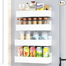 Magnetic Spice Rack for Refrigerator, Kitchen Organizer and Storage Shelf, White (4 Pack)… by CozyNest Decor