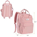 RUVALINO Diaper Bag Backpack, Multifunction Travel Back Pack for Girls, Maternity Baby Changing Bags with Changing Pad for Mom, Large Capacity, Waterproof and Stylish, Pink by TinyTreasures Baby Boutique