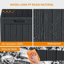 28 Gallon Resin Deck Box, Lockable Patio Outdoor Storage Box for Furniture, Garden Tools and Tools Storage, Waterproof Outside Storage Boxes - Black by CozyNest Decor