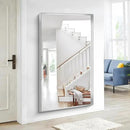 Silver Bathroom Mirror, 36x60 Inch Rectangular Deep Frame Mirror, Large Wall Mounted Bathroom Vanity Mirror Over Sink for Bedroom,Restroom, Living Room, Hangs Vertically or Horizontally by CozyNest Decor