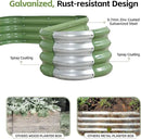 3-in-1 Modular Raised Garden Bed Kit - Adjustable Sizes (4x2x1ft, 3x3x1ft, 5x1x1ft) - Heavy-Duty Galvanized Steel Planter Box with Bracing Rods & Gloves for Vegetables, Fruits, Flowers by GreenHaven Gardens