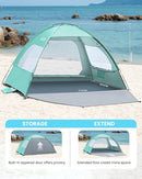 OutdoorMaster Beach Tent for 3/4 Person - Easy Setup Sun Shade Shelter, Portable Beach Shade Sun Canopy with UPF 50+ UV Protection, Removable Skylight Family Size by TinyTreasures Baby Boutique