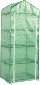 Oneness Mini 4-Tier Greenhouse, Indoor and Outdoor Reusable Portable Warm House with Green PVC Cover and Metal Shelf for Seeding in All Season, 29.5”W x 19.7”D x 62.2”H by GreenHaven Gardens