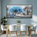 ZUITINGHUA Black Framed Canvas Wall Art For Living Room Large Wall Decor For Office Bedroom Decorations Blue Tree Landscape Pictures Black And White Paintings Artwork Aesthetic Home Decor 30x60 In by CozyNest Decor