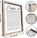 Christian Wooden Sign, Bible Verse Wall Art, Rustic Wooden Plaque, Home Church Decor, Christian Framed Wall Plaque Sign 15 * 11.5 inches, The Lord is My Shepherd by CozyNest Decor