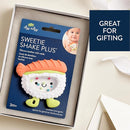 Itzy Ritzy Silicone Rattle Teether– BPA-Free Silicone Teether with Rattle for Babies & Toddlers – Features a Gentle Rattle Sound, Colorful Beads & Multiple Textures (Sushi) by TinyTreasures Baby Boutique