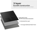 Worth Garden Metal Planter Box - 30" L x 11" W x 13" H Matte Black Heavy Duty Large Rectangular Steel Modern Plant Pot, Indoor Outdoor - Insert Plate with Drain Holes, Air Vents, No Assembly Required by GreenHaven Gardens
