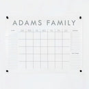 Personalized Clear Acrylic Calendar for Wall, Calendar Whiteboard for Wall, Dry Erase Wall Calendar, Wall Calendar Organizer System for Home (Block, Grey, 31"W x 23"H) by TinyTreasures Baby Boutique