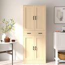 Oak Kitchen Pantry, 71" Tall Storage Cabinet with Doors and Drawer for Kitchen, Hallway, Office by CozyNest Decor
