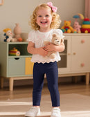 Witwot 5 Pack Toddler Leggings Baby Girl Cotton Pants Toddler Girls Clothes Size 18M-5T by TinyTreasures Baby Boutique
