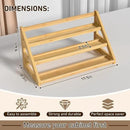 Bamboo Tiered Spice Rack, for Countertop Spice Organizer for Pantry Spice Shelf Organizer Kitchen Spices Rack by CozyNest Decor
