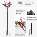 82 inch Wind Spinners Outdoor - Extra Large Metal Wind Sculptures & Spinner with Stake, Big Clearance Windmills for The Yard and Garden, Tall Yard Art Decor-Burgundy Red by GreenHaven Gardens