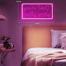 You're Like Really Pretty Neon Sign for Wall Decor, Dimmable LED Neon Lights for Bedroom, USB Powered Light Up Signs for Home Birthday Party Wedding Beauty Salon Decoration Pink LED Neon Signs by GreenHaven Gardens